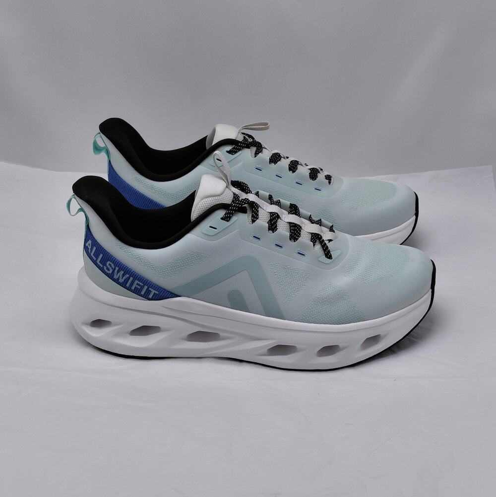 ALLSWIFIT Womens Running Sneakers Size 9.5 Green Blue Sporty Athletic Shoes